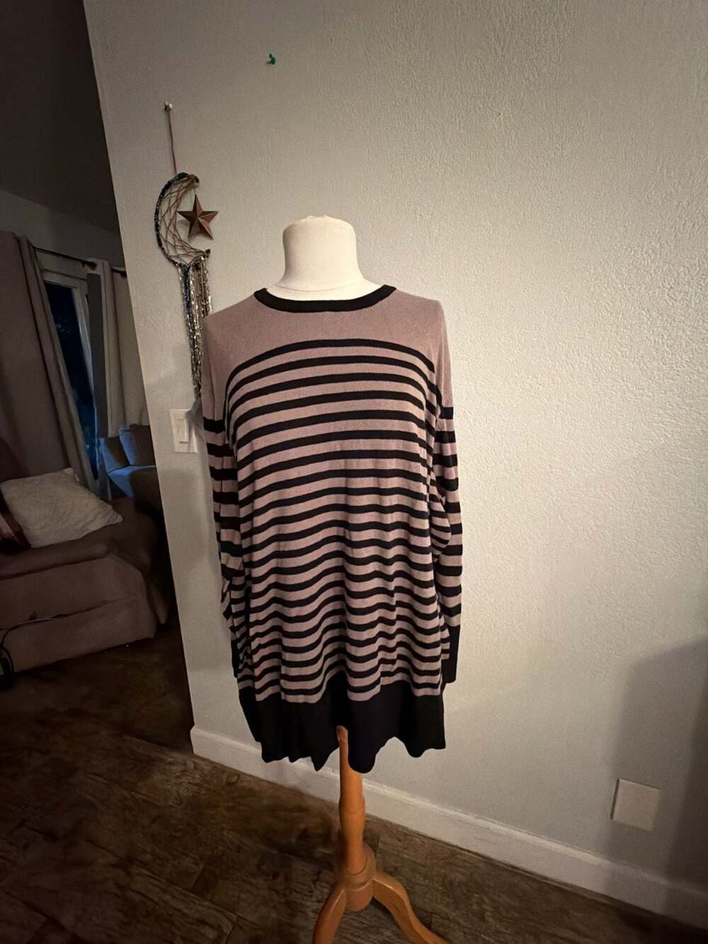 DG2 Diane Gilman Striped Long Sleeve Sweater Size 3X